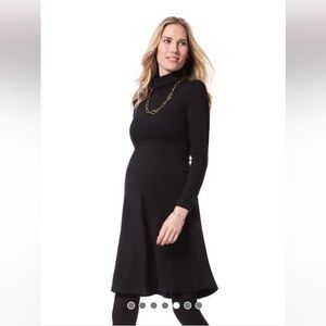 Seraphine Vanessa black mock neck maternity dress 4